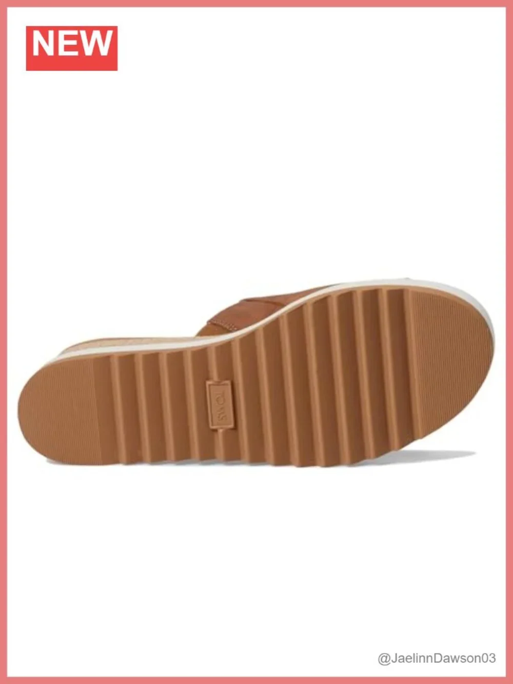 TOMS Diana Mule Wedge Sandals Size 8 Brown